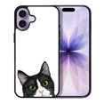 thumbnail image 1 of WIRESTER Shockproof Soft Rubber Cover Case for Apple iPhone 17 6.3" 2025, Animal Black White Tuxedo Cat, 1 of 5