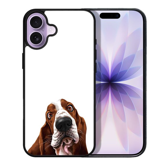 WIRESTER Shockproof Soft Rubber Cover Case for Apple iPhone 17 6.3" 2025, Basset Hound Dog