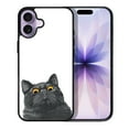 thumbnail image 1 of WIRESTER Shockproof Soft Rubber Cover Case for Apple iPhone 17 6.3" 2025, Black Bombay Kitten Cat, 1 of 5