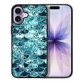thumbnail image 1 of WIRESTER Shockproof Soft Rubber Cover Case for Apple iPhone 17 6.3" 2025, Mermaid Scales Blue Wave, 1 of 5