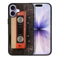 thumbnail image 1 of WIRESTER Shockproof Soft Rubber Cover Case for Apple iPhone 17 6.3" 2025, Red Vintage Cassette Tape, 1 of 5