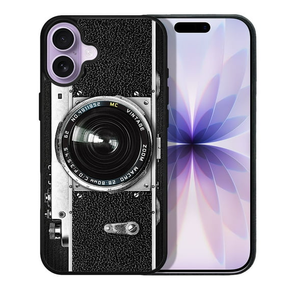 WIRESTER Shockproof Soft Rubber Cover Case for Apple iPhone 17 6.3" 2025, Retro Vintage Camera Zoom