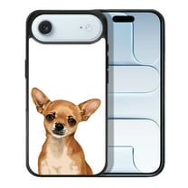 WIRESTER Shockproof Soft Rubber Cover Case for Apple iPhone 17 Air 6.6" 2025, Fawn Apple Head Chihuahua Dog