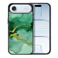 thumbnail image 1 of WIRESTER Shockproof Soft Rubber Cover Case for Apple iPhone 17 Air 6.6" 2025, Marble Gold And Green, 1 of 5