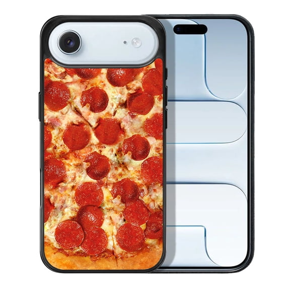 WIRESTER Shockproof Soft Rubber Cover Case for Apple iPhone 17 Air 6.6" 2025, Pepperoni Pizza