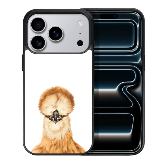 WIRESTER Shockproof Soft Rubber Cover Case for Apple iPhone 17 Pro 6.3" 2025, Silkie Chicken