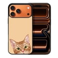 thumbnail image 1 of WIRESTER Shockproof Soft Rubber Cover Case for Apple iPhone 17 Pro Max 6.9" 2025, Animal Orange Tabby Kitten Cat On Sunset Background, 1 of 5