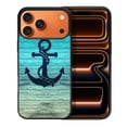 thumbnail image 1 of WIRESTER Shockproof Soft Rubber Cover Case for Apple iPhone 17 Pro Max 6.9" 2025, Blue Anchor Wood, 1 of 5