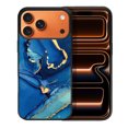 thumbnail image 1 of WIRESTER Shockproof Soft Rubber Cover Case for Apple iPhone 17 Pro Max 6.9" 2025, Marble Gold And Blue, 1 of 5