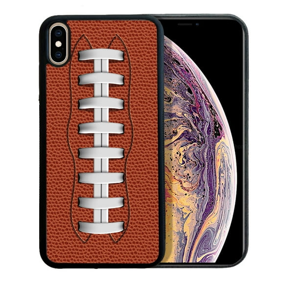 WIRESTER Shockproof Soft Rubber Cover Case for Apple iPhone X, Football Pattern