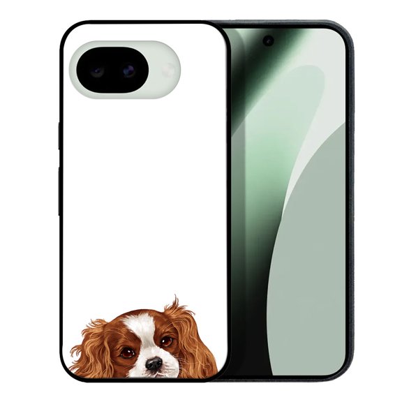 WIRESTER Shockproof Soft Rubber Cover Case for Google Pixel 10a 6.3" 2026, Animal Cavalier King Charles Spaniels Dog