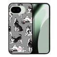 thumbnail image 1 of WIRESTER Shockproof Soft Rubber Cover Case for Google Pixel 10a 6.3" 2026, Siberian Husky Funny Playful Postures On Gray, 1 of 5