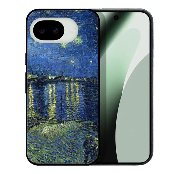 WIRESTER Shockproof Soft Rubber Cover Case for Google Pixel 10a 6.3" 2026, Starry Night Over The Rhone