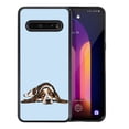 thumbnail image 1 of WIRESTER Shockproof Soft Rubber Cover Case for LG V60 ThinQ 6.8", Basset Hound Dog Lying Down Looking Up On Beau Blue Background, 1 of 5