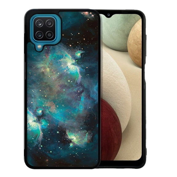 WIRESTER Shockproof Soft Rubber Cover Case for Samsung Galaxy A12 A125 5G 6.5" 2020, Blue Sky Galaxy Nebula