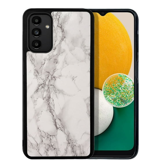 WIRESTER Shockproof Soft Rubber Cover Case for Samsung Galaxy A13 5G 6.5" 2021, Cream Stone Marble