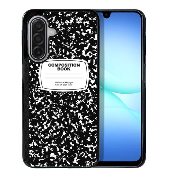 WIRESTER Shockproof Soft Rubber Cover Case for Samsung Galaxy A17 5G 6.7" 2025, Black Composition Book