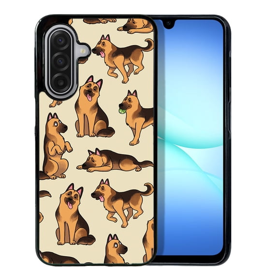 WIRESTER Shockproof Soft Rubber Cover Case for Samsung Galaxy A17 5G 6.7" 2025, German Shepherd Funny Playful Postures