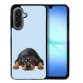 thumbnail image 1 of WIRESTER Shockproof Soft Rubber Cover Case for Samsung Galaxy A17 5G 6.7" 2025, Rottweiler Dog Lying Down Looking Up On Light Blue Background, 1 of 5