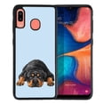 thumbnail image 1 of WIRESTER Shockproof Soft Rubber Cover Case for Samsung Galaxy A20 / A30 6.4" 2019, Rottweiler Dog Lying Down Looking Up On Light Blue Background, 1 of 5