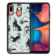 thumbnail image 1 of WIRESTER Shockproof Soft Rubber Cover Case for Samsung Galaxy A20 / A30 6.4" 2019, Siberian Husky Funny Playful Postures On Aero Blue Background, 1 of 5