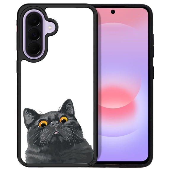 WIRESTER Shockproof Soft Rubber Cover Case for Samsung Galaxy A37 5G 6.7" 2026, Black Bombay Kitten Cat