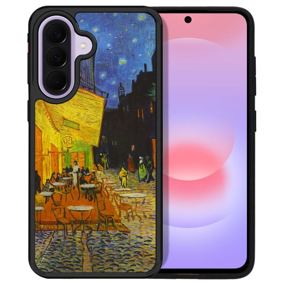 WIRESTER Shockproof Soft Rubber Cover Case for Samsung Galaxy A37 5G 6.7" 2026, Cafe Terrace At Night Van Gogh