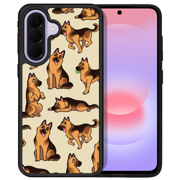WIRESTER Shockproof Soft Rubber Cover Case for Samsung Galaxy A37 5G 6.7" 2026, German Shepherd Funny Playful Postures