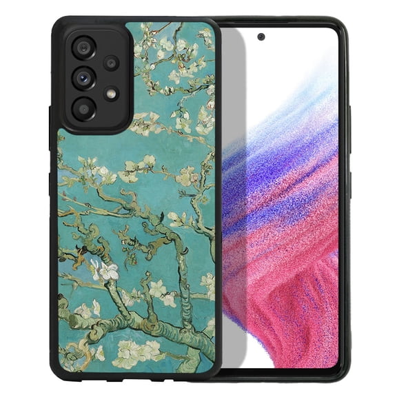 WIRESTER Shockproof Soft Rubber Cover Case for Samsung Galaxy A53 5G 6.5" 2022, Almond Blossom Van Gogh