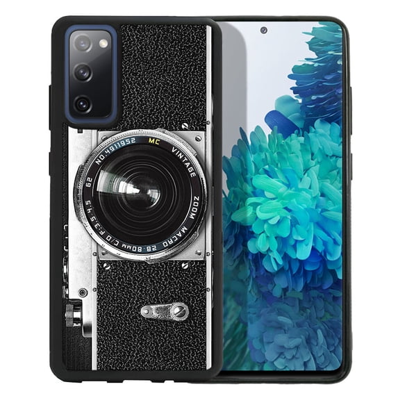 WIRESTER Shockproof Soft Rubber Cover Case for Samsung Galaxy S20 FE 6.5" 2020, Retro Vintage Camera Zoom
