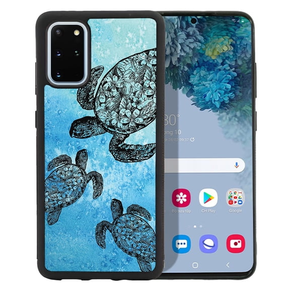 WIRESTER Shockproof Soft Rubber Cover Case for Samsung Galaxy S20+ Plus 6.7" 2020, Ocean Sea Turtles