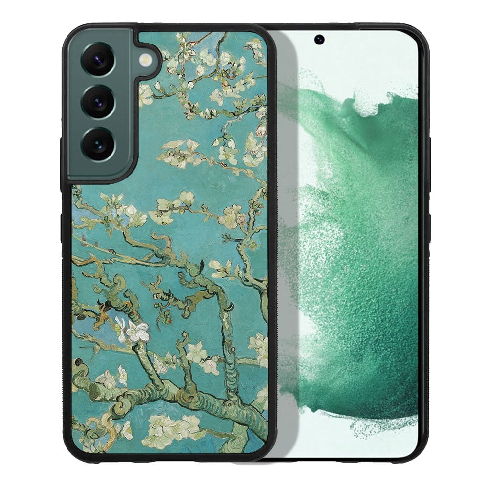 WIRESTER Shockproof Soft Rubber Cover Case for Samsung Galaxy S22 6.1" 2022, Almond Blossom Van Gogh