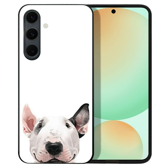 WIRESTER Shockproof Soft Rubber Cover Case for Samsung Galaxy S24 FE 6.7", Animal Bull Terrier Dog