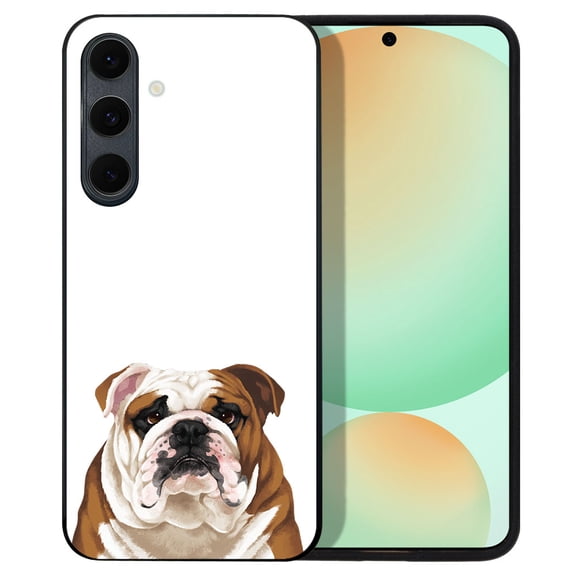 WIRESTER Shockproof Soft Rubber Cover Case for Samsung Galaxy S24 FE 6.7", English Bulldog