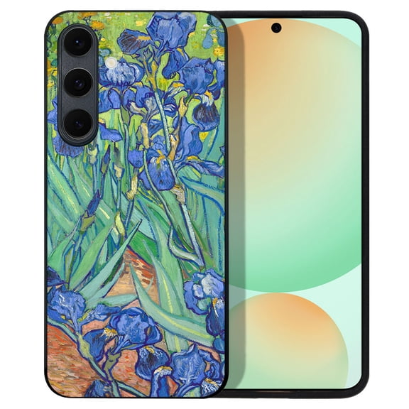 WIRESTER Shockproof Soft Rubber Cover Case for Samsung Galaxy S24 FE 6.7", Irises Vincent Van Gogh