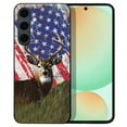 thumbnail image 1 of WIRESTER Shockproof Soft Rubber Cover Case for Samsung Galaxy S24 FE 6.7", Vintage American USA Flag Deer, 1 of 5