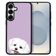 thumbnail image 1 of WIRESTER Shockproof Soft Rubber Cover Case for Samsung Galaxy S25 6.2" 2025, Animal Maltese Dog On Pastel Lilac Background, 1 of 5