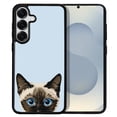 thumbnail image 1 of WIRESTER Shockproof Soft Rubber Cover Case for Samsung Galaxy S25 6.2" 2025, Animal Siamese Kitten Cat On Pale Aqua Background, 1 of 5