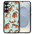 thumbnail image 1 of WIRESTER Shockproof Soft Rubber Cover Case for Samsung Galaxy S25 6.2" 2025, English Bulldog Funny Playful Postures on Green Background, 1 of 5