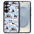 thumbnail image 1 of WIRESTER Shockproof Soft Rubber Cover Case for Samsung Galaxy S25 6.2" 2025, French Bulldog Funny Playful Postures On Light Blue Background, 1 of 5