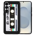 thumbnail image 1 of WIRESTER Shockproof Soft Rubber Cover Case for Samsung Galaxy S25 6.2" 2025, Retro Black Cassette Tape Hip Hop, 1 of 5
