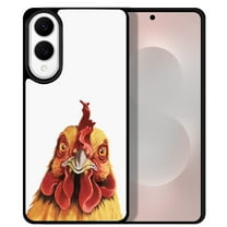 WIRESTER Shockproof Soft Rubber Cover Case for Samsung Galaxy S25 Edge 6.7 inch 2025, Cochin Chicken