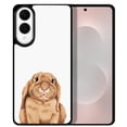 thumbnail image 1 of WIRESTER Shockproof Soft Rubber Cover Case for Samsung Galaxy S25 Edge 6.7 inch 2025, Floppy Ears Brown Bunny Rabbit, 1 of 5