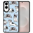 thumbnail image 1 of WIRESTER Shockproof Soft Rubber Cover Case for Samsung Galaxy S25 Edge 6.7 inch 2025, French Bulldog Funny Playful Postures On Light Blue Background, 1 of 5