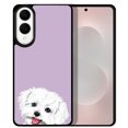 thumbnail image 1 of WIRESTER Shockproof Soft Rubber Cover Case for Samsung Galaxy S25 Edge 6.7 inch 2025, Maltese Dog On Pastel Lilac Background, 1 of 5