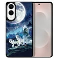 thumbnail image 1 of WIRESTER Shockproof Soft Rubber Cover Case for Samsung Galaxy S25 Edge 6.7 inch 2025, Wolf Pack Moon, 1 of 5