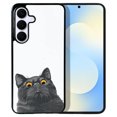 thumbnail image 1 of WIRESTER Shockproof Soft Rubber Cover Case for Samsung Galaxy S25 FE 5G 6.7" 2025, Black Bombay Kitten Cat, 1 of 5