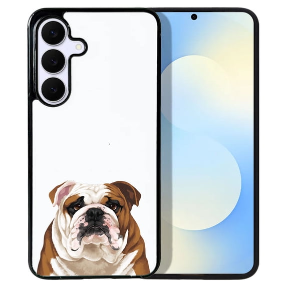 WIRESTER Shockproof Soft Rubber Cover Case for Samsung Galaxy S25 FE 5G 6.7" 2025, English Bulldog