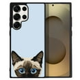 thumbnail image 1 of WIRESTER Shockproof Soft Rubber Cover Case for Samsung Galaxy S25 Ultra 6.8" 2025, Animal Siamese Kitten Cat On Pale Aqua Background, 1 of 5