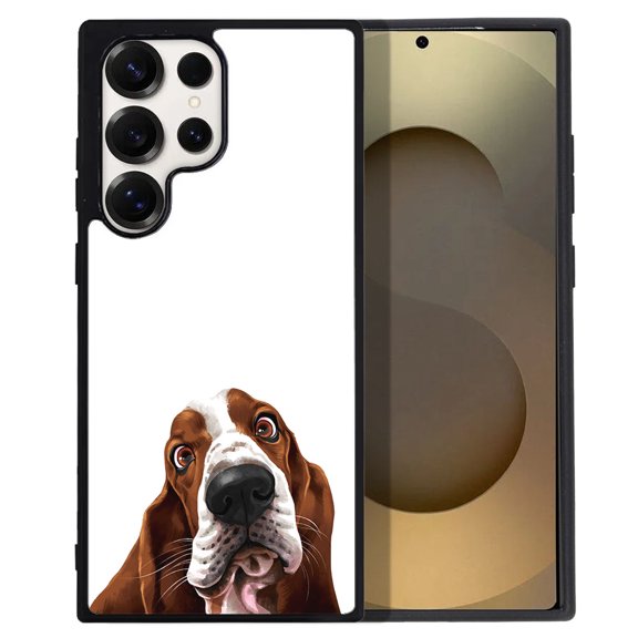 WIRESTER Shockproof Soft Rubber Cover Case for Samsung Galaxy S25 Ultra 6.8" 2025, Basset Hound Dog